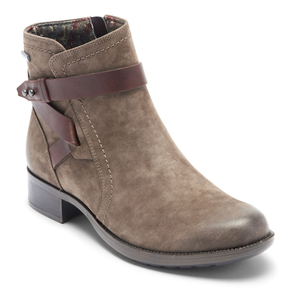 Rockport Singapore Womens Boots - Copley Waterproof Strap Grey - QD5601974